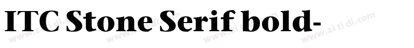 ITC Stone Serif bold字体转换